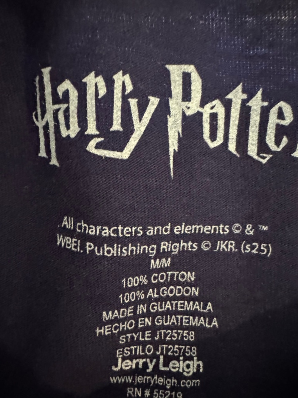 Harry Potter Magical Creatures Graphic Tee - Navy with Pink & Teal Artwork sz M - Picture 4 of 5